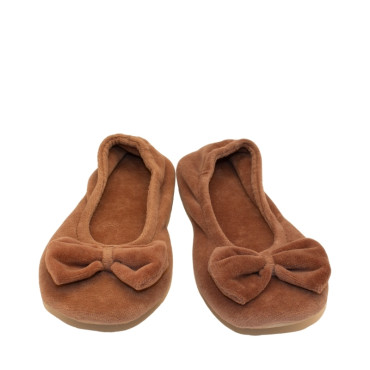 ZAPATILLA BAILARINA CON LAZO TOPO