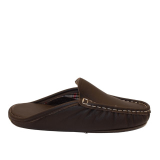 ZAPATILLA MOCASIN CHINELA MARRON