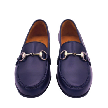 MOCASIN CON ESTRIBO AZUL