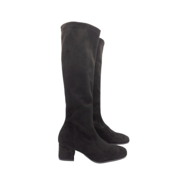 BOTA DE TACÓN ANTE ELASTICO NEGRO