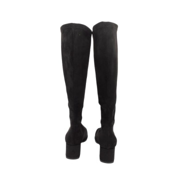 BOTA DE TACÓN ANTE ELASTICO NEGRO