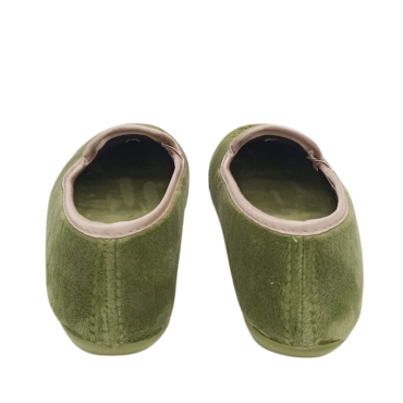 ZAPATILLA COPETE TERCIOPELO BORDADO VERDE