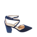 ZAPATO CRUZADO TERCIOPELO MARINO