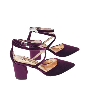 ZAPATO DE SALON TERCIOPELO PURPURA
