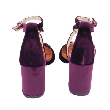ZAPATO DE SALON TERCIOPELO PURPURA