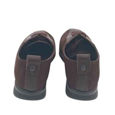 DEPORTIVO CUÑA BAJA NOBUK-PIEL MARRON