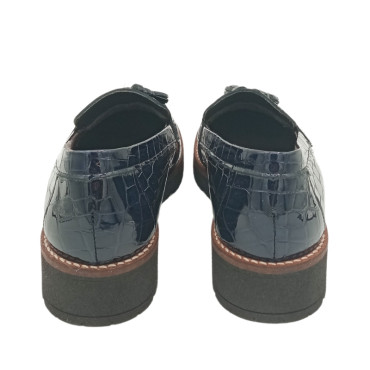 MOCASIN CON BORLAS COCO CHAROL MARINO