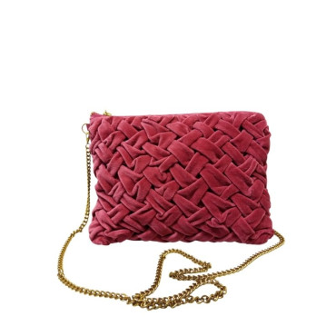 BOLSO TERCIOPELO ROSA