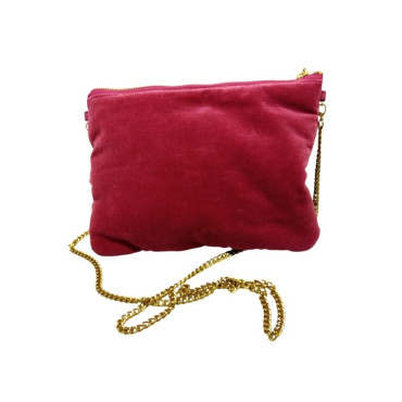 BOLSO TERCIOPELO ROSA