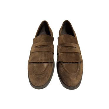 MOCASIN FLECOS ANTE MARRON
