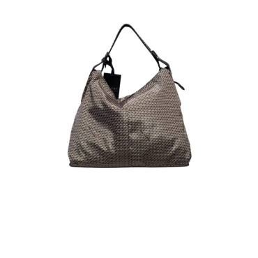 HOBO DE NAILON Y PIELNEGRO