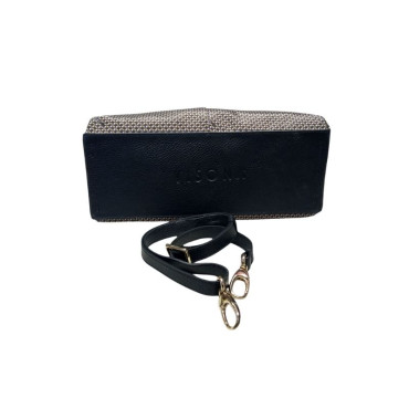 HOBO DE NAILON Y PIELNEGRO