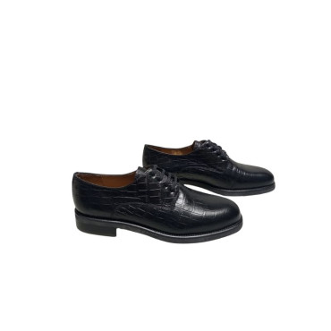 ZAPATO CON CORDONES COCO NEGRO