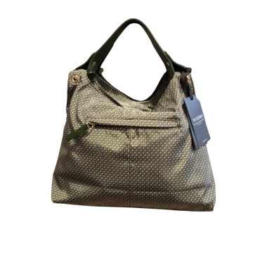 HOBO DE NAILON Y PIEL VERDE