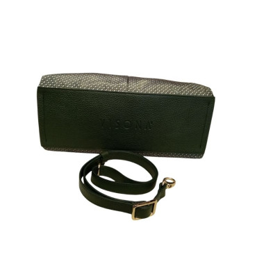 HOBO DE NAILON Y PIEL VERDE