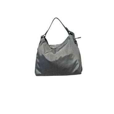 HOBO DE NAILON Y PIEL VERDE