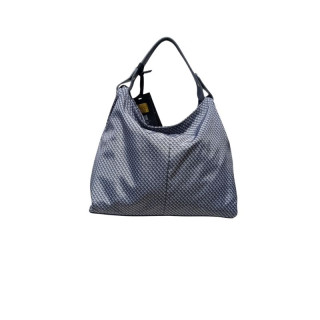 HOBO DE NAILON Y PIEL GRIS