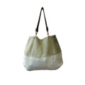 BOLSO ALINA LINO VERDE/ CAQUI
