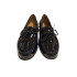 MOCASÍN CON LAZO CHAROL NEGRO