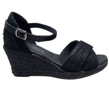 ALPARGATA CRUZADA YUTE NEGRO