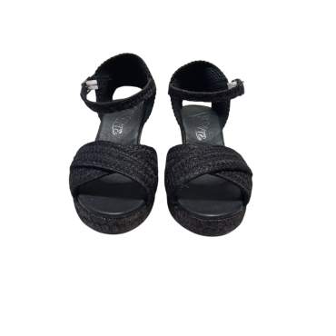 ALPARGATA CRUZADA YUTE NEGRO