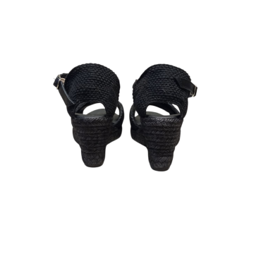 ALPARGATA CRUZADA YUTE NEGRO