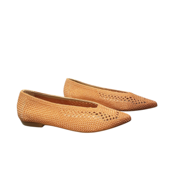 ZAPATO BAJO DE CROCHET NARANJA