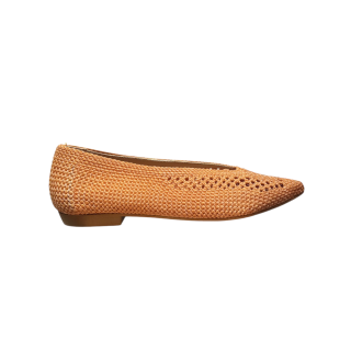 ZAPATO BAJO DE CROCHET NARANJA