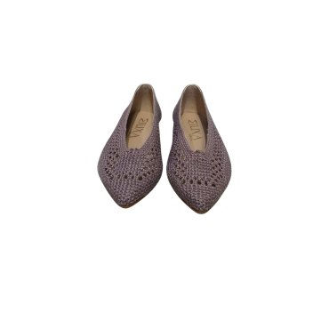 ZAPATO BAJO DE CROCHET PÚRPURA