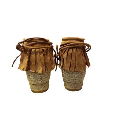 ALPARGATA CON FLECOS MARRÓN