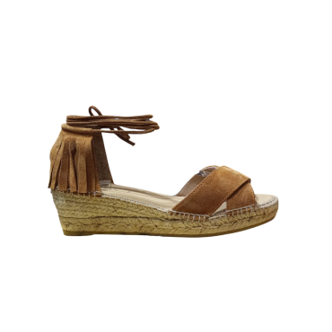 ALPARGATA CON FLECOS MARRÓN