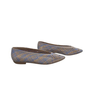 ZAPATO BAJO DE CROCHET MULTIAZUL