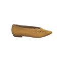 ZAPATO BAJO DE CROCHET MOSTAZA