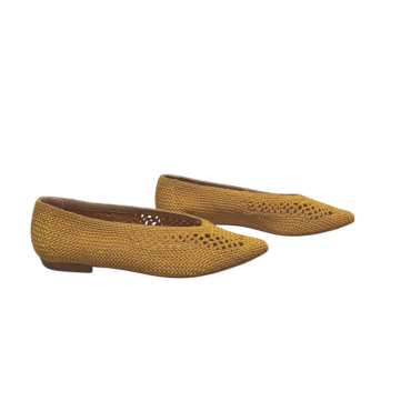 ZAPATO BAJO DE CROCHET MOSTAZA