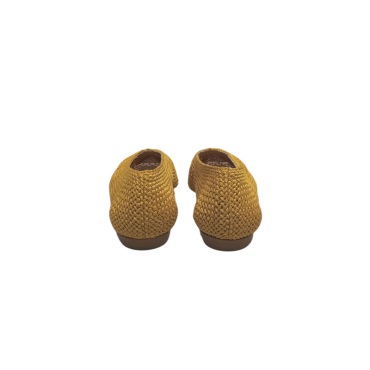 ZAPATO BAJO DE CROCHET MOSTAZA