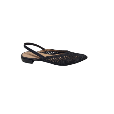 ZAPATO BAJO DE CROCHET DESTALONADO NEGRO