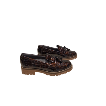 MOCASÍN CON BORLAS COCO CHAROL MARRÓN