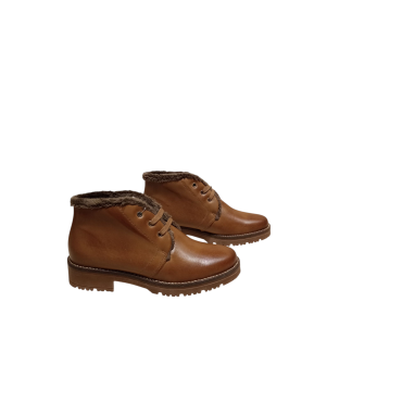 BOTÍN BAJO CON PELO CUERO