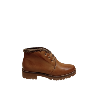 BOTÍN BAJO CON PELO CUERO