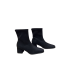 BOTÍN DE ANTE ELÁSTICO CON TACÓN MEDIO NEGRO