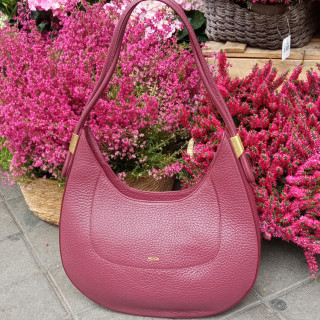 BOLSO BOHO PIEL BURDEOS GRANDE