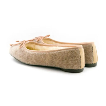 ZAPATILLA BAILARINA FIELTRO BEIGE