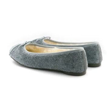 ZAPATILLA BAILARINA FIELTRO GRIS