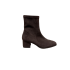 BOTÍN DE ANTE ELÁSTICO CON TACÓN MEDIO MARRÓN