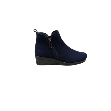 BOTÍN DE ANTE CON DOS CREMALLERAS MARINO