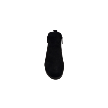 BOTÍN DE ANTE CON DOS CREMALLERAS NEGRO