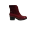 BOTÍN PIEL TACÓN MEDIO VINO
