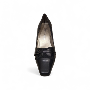 SALON CON ELASTICO Y HEBILLA FINA NEGRO