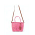 BOLSO POLIESTER TRENZADO ROSA