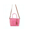 BOLSO POLIESTER TRENZADO ROSA